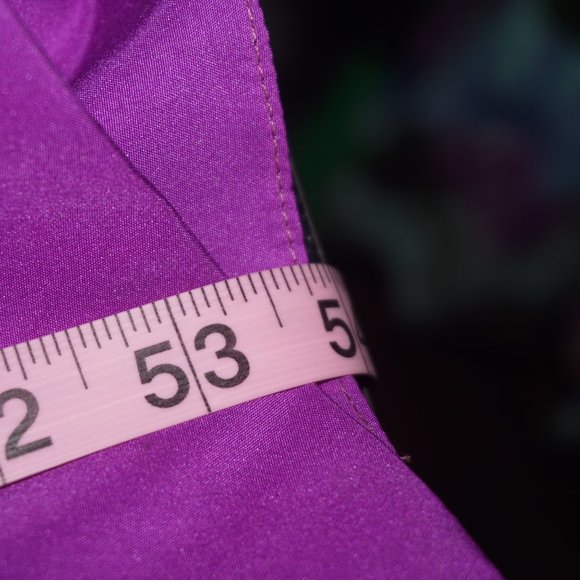 Vintage 80s Purple Peplum Strapless Maxi Dress - Picture 10 of 10